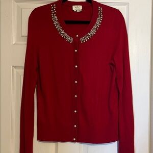 Kate Spade Ruby Cardigan with Pearl Accents